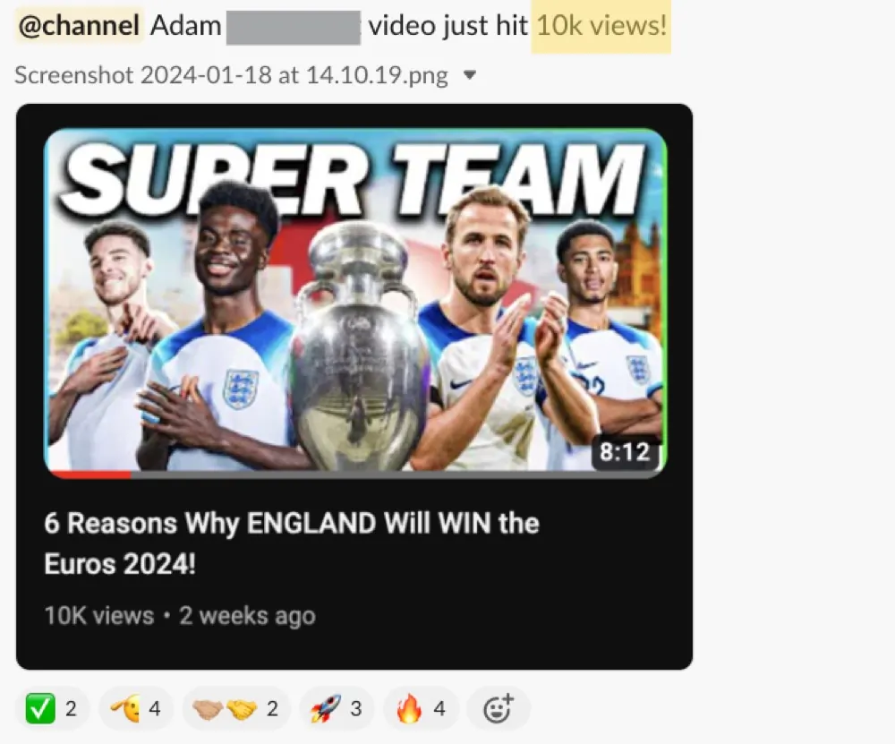 Win posted by Adam