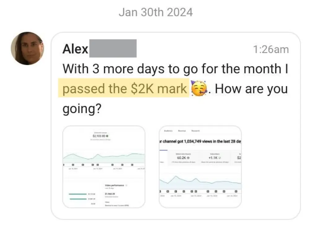 Win posted by Alex