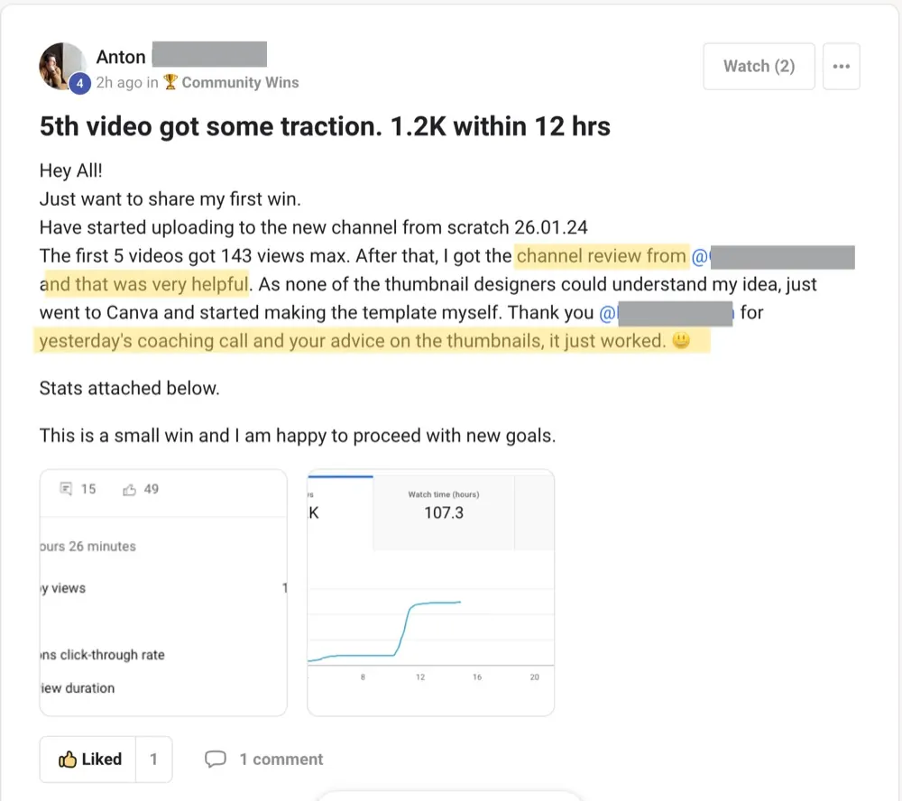 Win posted by Anton