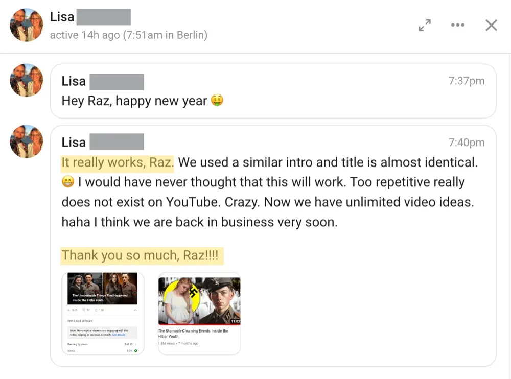 Win posted by Lisa