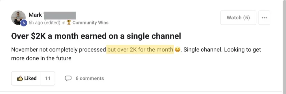 Win posted by Mark
